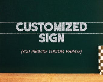 PERSONALISIERTE SCHILD | 20 Farboptionen | Personalisiertes Partyschild