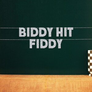 Biddy Hit Fiddy | Fiftieth Birthday Photo Backdrop | 20 Color Options