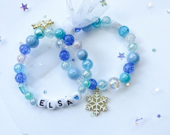 Frozen Bracelet, Girls Beaded Bracelet, Girls Frozen Bracelet, Toddler Gifts, Elsa Frozen Bracelet, Personalized Bracelet, Girls Birthday