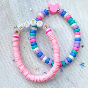 Custom Disney Stack, Disney Bracelets, Customized Disney Mouse Bracelet, Disney World Bracelets, Girls Disney Bracelets, Mickey Mouse