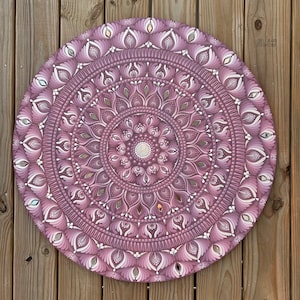 32 inch Hand Painted Mandala Wall Art Boho Art Meditative Art Original Artwork Painting