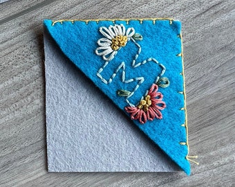 Personalized Hand Embroidered Bookmark