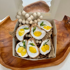 Oyster Shell Napkin Rings Amalfi Coast Lemon Collection