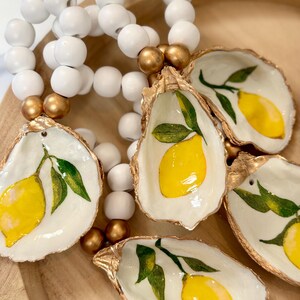 Oyster Shell Napkin Rings Amalfi Coast Lemon Collection