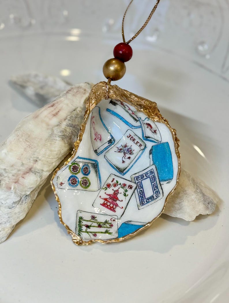 Mahjong Oyster Shell Ornaments afbeelding 2
