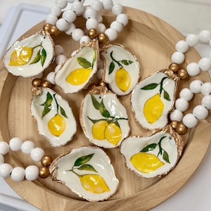 Oyster Shell Napkin Rings Amalfi Coast Lemon Collection