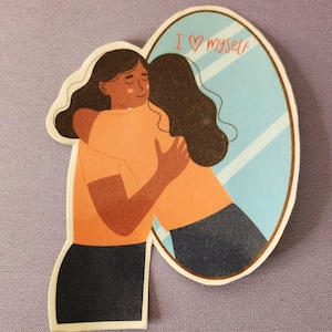 Self-Love Waterproof Sticker: Inspirational Laptop Decal