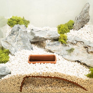 Aquarium Tunnel - Sinking Cave for Fish Tank Decor and Terrarium, Natural Habitat Decor for Aquatic & Terrestrial Creatures