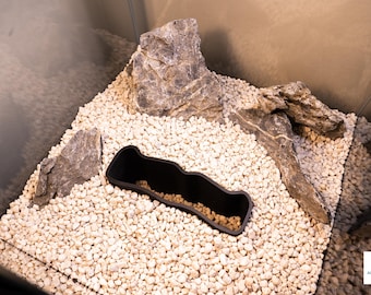 Aquariumtunnel - zinkende grot voor aquariumdecor en terrarium, natuurlijke habitatdecor voor waterdieren en landdieren
