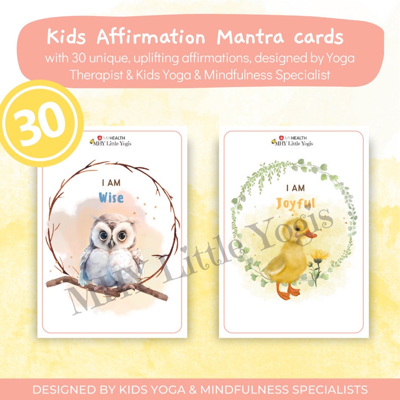 Kids Mantra Affirmation Cards | Printable Affirmation Cards | Set of 30 ...