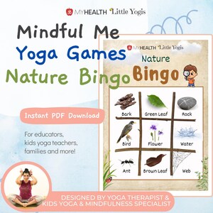 Mindful Nature Scavenger Hunt Bingo Game