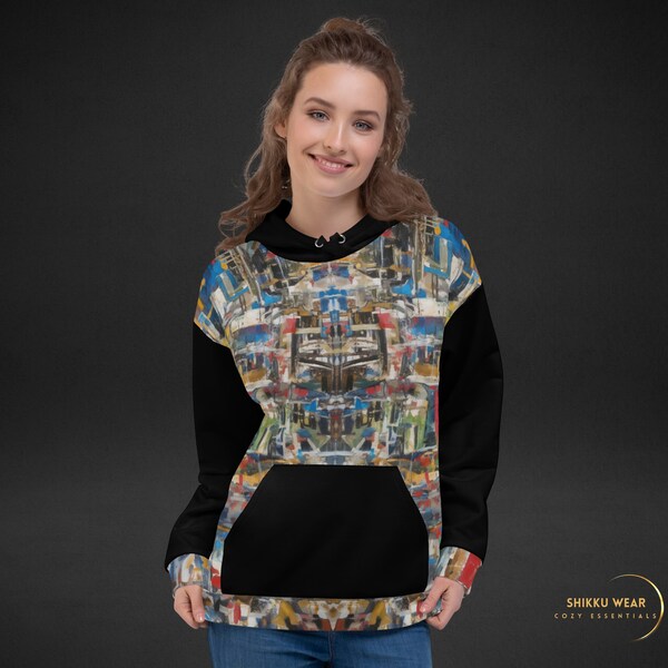 Abstract Painting Women's Hoodie - Soft Cotton-Feel, Eco-Friendly