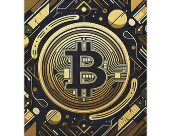 Bitcoin Cryptocurrency Microfiber Blanket Printed in The USA for Best Quality