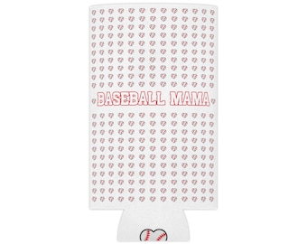 Baseball Mama [Slim] White Koozie