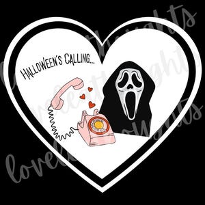 Halloween&#39;s Calling Ghostface Black + Pink Digital Art Download