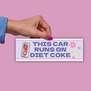 This Car Runs on Diet Coke Car Magnet - Diet Coke Lover Gift