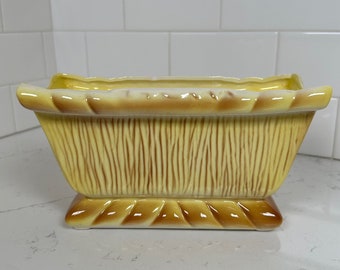 Vintage Stewart B. McCulloch Pottery - Yellow Bark Planter - Made in California