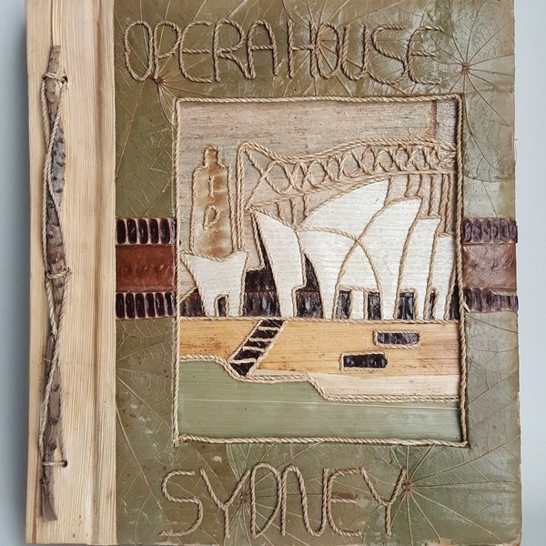 Photo album Sydney Opera House natural material handmade in Bali, Indonesia