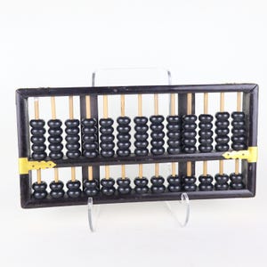 Abacus Chinese 13 rows of wooden beads Lotus-Flower Brand 9.5 inches long