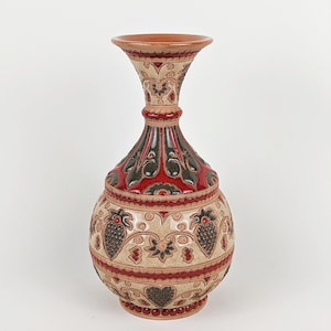 Bonis Keramik Vase Emailleton gemarkt Original Handarbeit Rhodos Griechenland