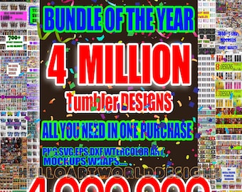 4 MILLION+ PNG SVG Mega Bundle, Best Seller Tumbler Wrap Bundle, Ultimate Tumbler Wrap Bundle, design bundle for tumbler sublimation