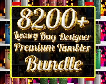 Leather Purse Tumbler Wrap, Luxury Bag Design (Digital Download)