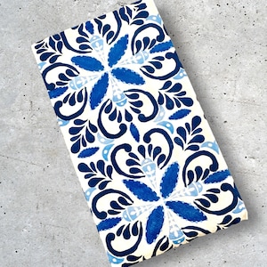 Decoupage Napkins, Moroccan Blue Paper Napkin, Craft Napkin, Ephemera, Oyster Shell Decoupage, Scrapbooking, Blue Paper Napkin, Set of 3