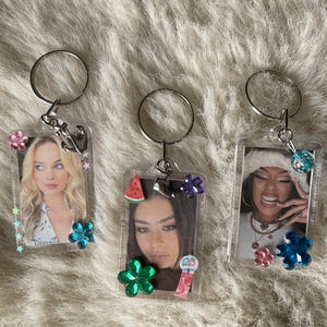 custom artist celebrity photo keychain | handmade personalized cute charm gift