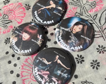 aespa pinback whiplash buttons set | aesthetic cute kpop badge gift for mys, best friends