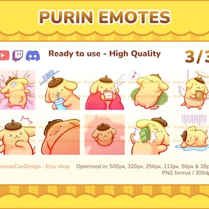 10 Pompom Dog Emotes for Discord, Twitch & YouTube | Part 3 of 3 | Stream Emotes | For streamers/gaming | Cute stickers | Funny emotes | PNG
