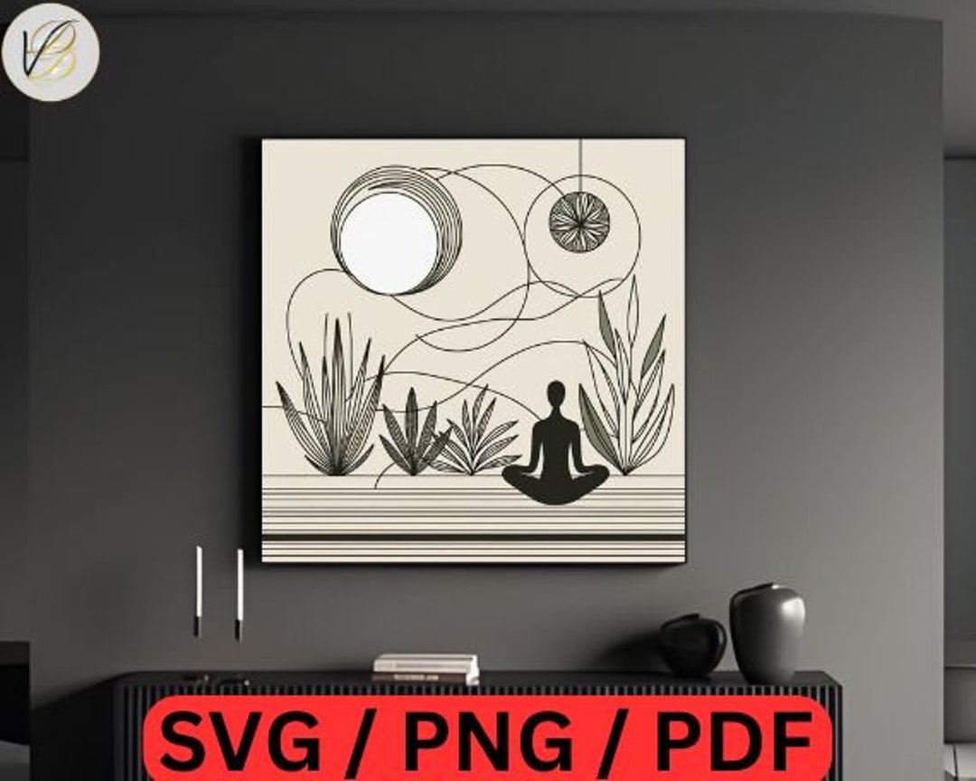 Yoga Meditation Art Print, Zen Decor Printable, Calming Wall Art ...