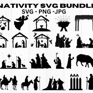 Nativity SVG ,Nativity Scene SVG ,Nativity Svg Bundle ,Christmas nativity clipart, Nativity Clipart, Christmas svg, Nativity silhouette svg