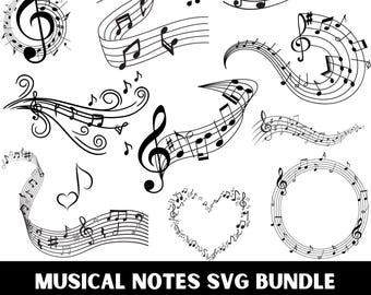 Music Notes Svg Bundle, Musical Notes Clipart, Music Notes Svg, Musical Notes Svg, Musical Notes Png, Cricut Cut Files, Instant Download