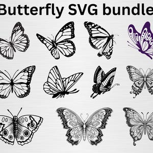 Butterfly SVG bundle, Floral Butterfly SVG, Butterfly SVG Layered, Butterfly Files for Cricut, Butterfly Clipart ,Digital Download