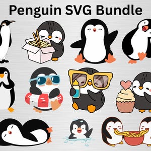 Penguin Svg Bundle ,Penguin Svg ,Cute Penguin Svg ,Penguin Clipart ,Penguin Silhouette ,Kawaii Penguin Svg ,Penguin Png ,Instant Download