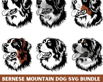 バーニーズ・マウンテン・ドッグ SVG: シルエット ベクター