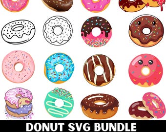 Donut SVG, Donut SVG Bundle, Donut Clipart, Sprinkle Donut svg file, Cutting Files, Icing, Sprinkles ,Doughnut svg
