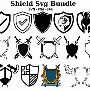 Shield SVG ,Shield Svg Bundle, Shield PNG Bundle, Shield Clipart, Shield Svg Cut Files for Cricut, Shield Silhouette, Badges Svg , Badge Png