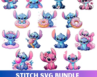 Stitch svg, stitch bundle, stitch clipart, stitch png, lilo and stitch svg, cricut svg, silhouette svg, stitch layered, stitch svg cricut