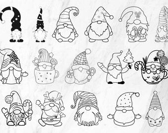 Christmas Gnome Svg ,Christmas Doodle, Gnomes Merry Christmas svg, Gnomies svg Christmas svg ,Christmas Gnome Bundle ,Instant Download