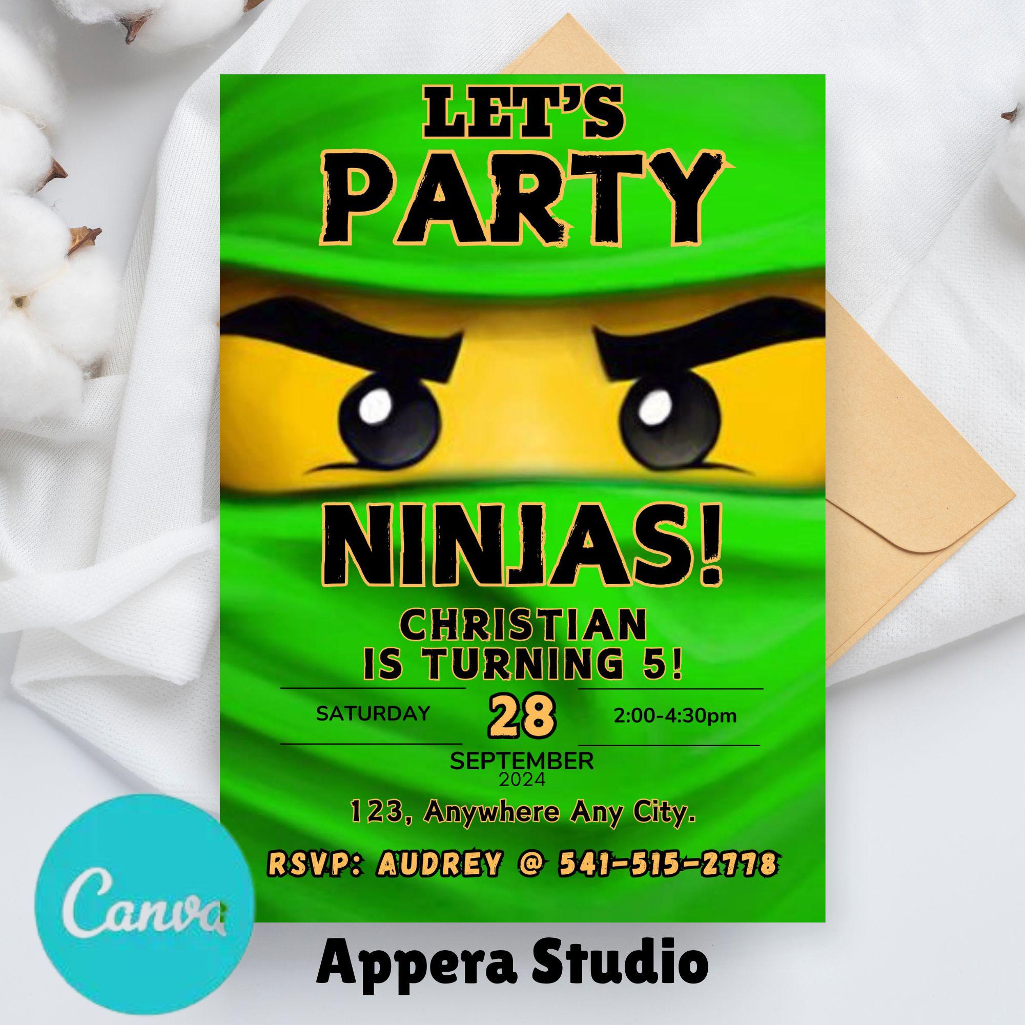 Produktbild von Partyset Lego Ninjago 45 Tlg. Für Den Ninja Kindergeburtstag, 20,90