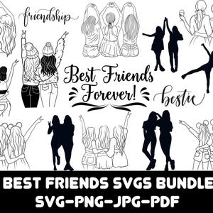 Best Friends Svg Bundle, Best Friends Svg, Bff Svg, Besties Svg, Friends Quote, Friendship Svg, Funny Best Friends Saying