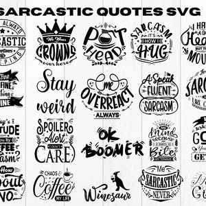 Sarcastic Quotes Svg ,Boho Sarcastic Quotes Svg ,Sarcasm Digital Stickers, Cricut svg file, Sublimation Designs, Retro Style Designs