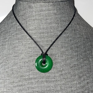 Jade Donut Pendant Necklace