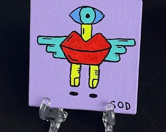 Neon winged lips