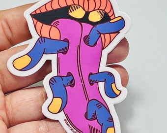 Pop Art Tongue Vinyl Sticker: Eccentric Laptop Decal