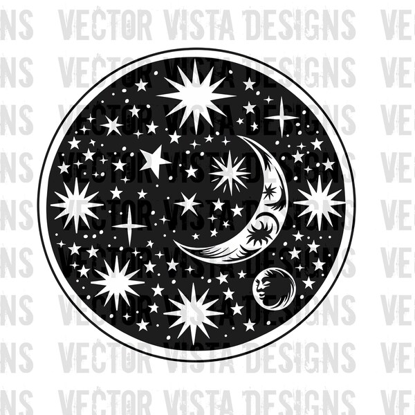 PNG-JPG Digital Design Moon Celestial Moon and Stars Astrology Clipart Moon PNG Astronomy Moon Design Sun and Moon