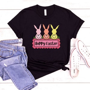 Hoppy Easter Shirt, Easter Shirt, Easter gift, Easter Bunny Shirt, Cute Easter Shirt, Bunny Shirt, Easter Apparel, Egg Hunting Shirt