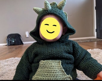 Crochet Dino Hoodie