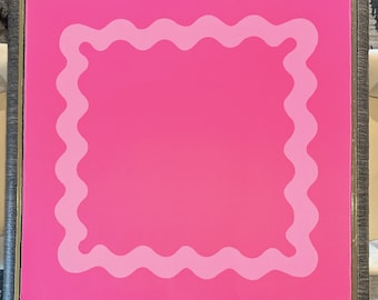 Pink Wavy Mahjong Mat